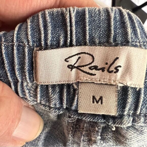 Rails Womens Chambray Comfy Pineapple Patterned Shorts Size Medium Denim Tie‎ - Picture 4 of 9